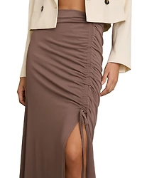 Aurelie Ruched Midi Skirt
