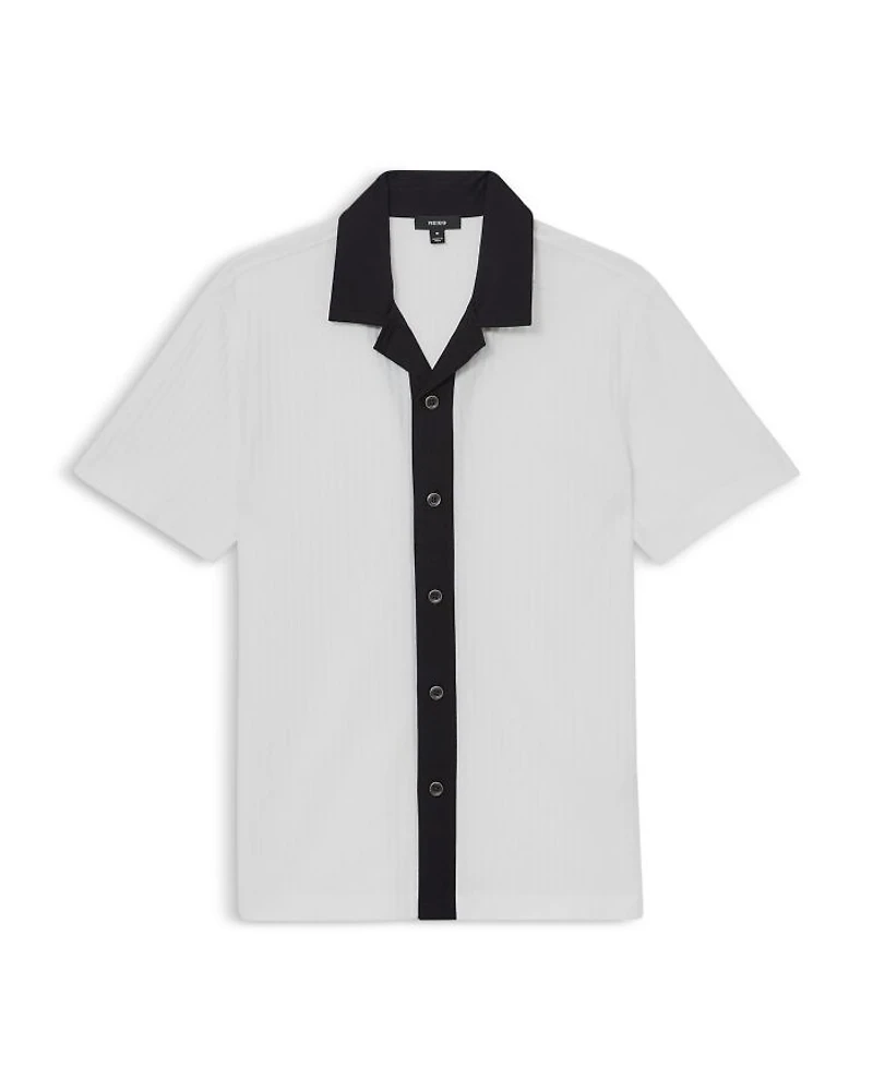 Aster Textured Colorblock Cuban Shirt