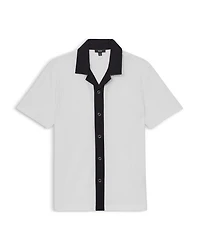 Aster Textured Colorblock Cuban Shirt