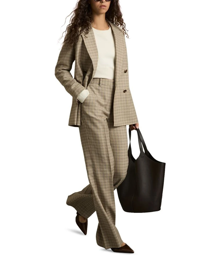 Vida Check Wide Leg Trousers