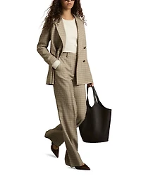 Vida Check Wide Leg Trousers