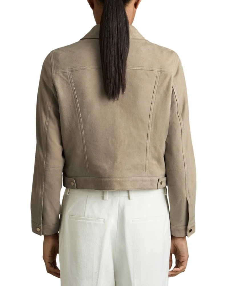 Conor Suede Trucker Jacket