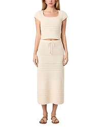 Nellis Side Slit Crocheted Skirt