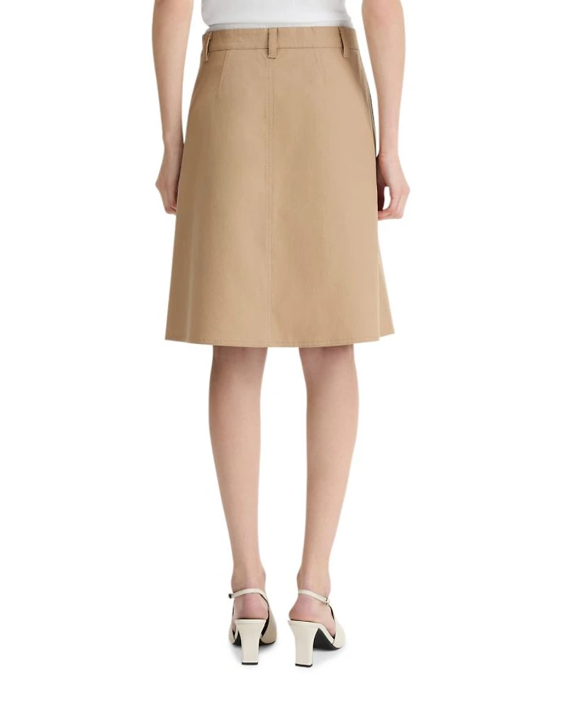 Mid Rise Double Waist Skirt