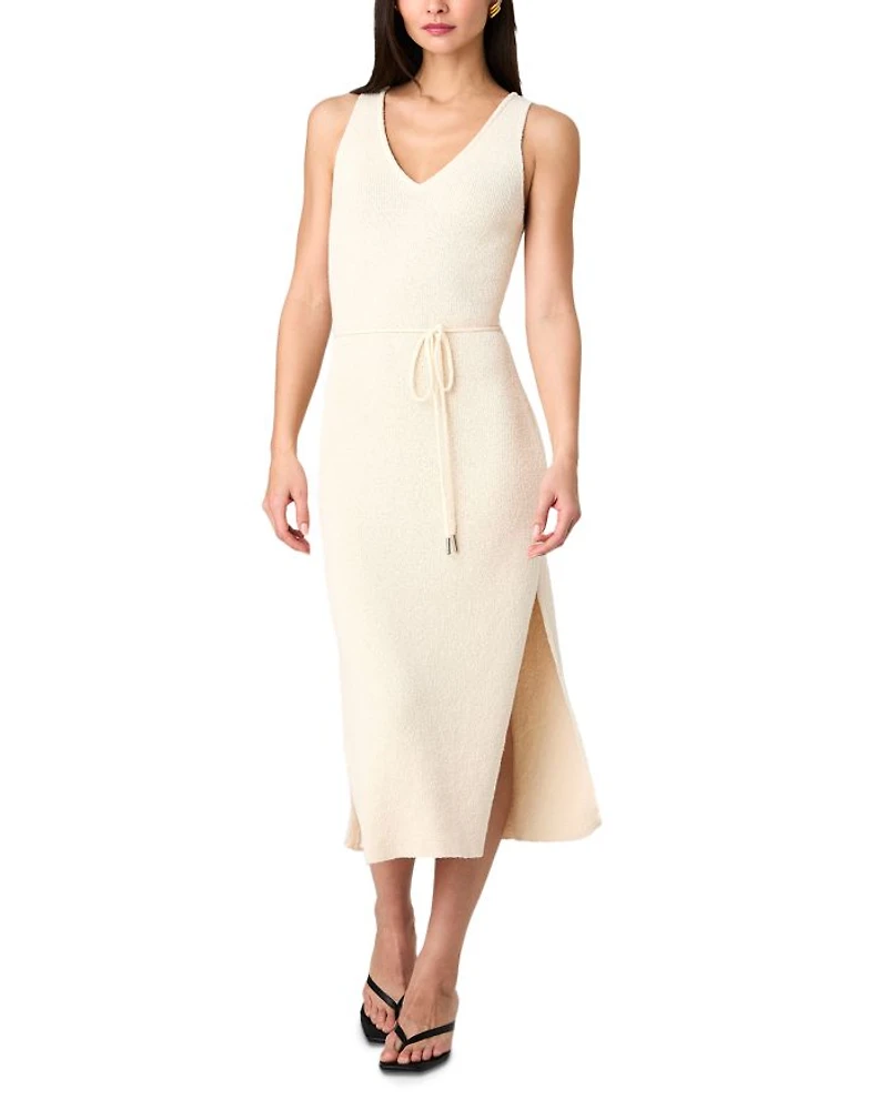 Terry Spun V Neck Midi Dress