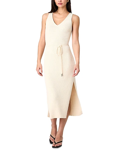 French Connection Terry Spun V Neck Midi Dress
