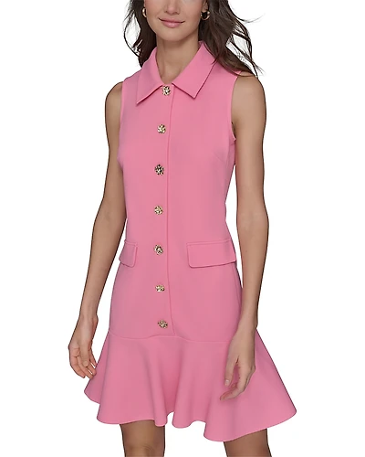 Karl Lagerfeld Paris Collared A Line Dress