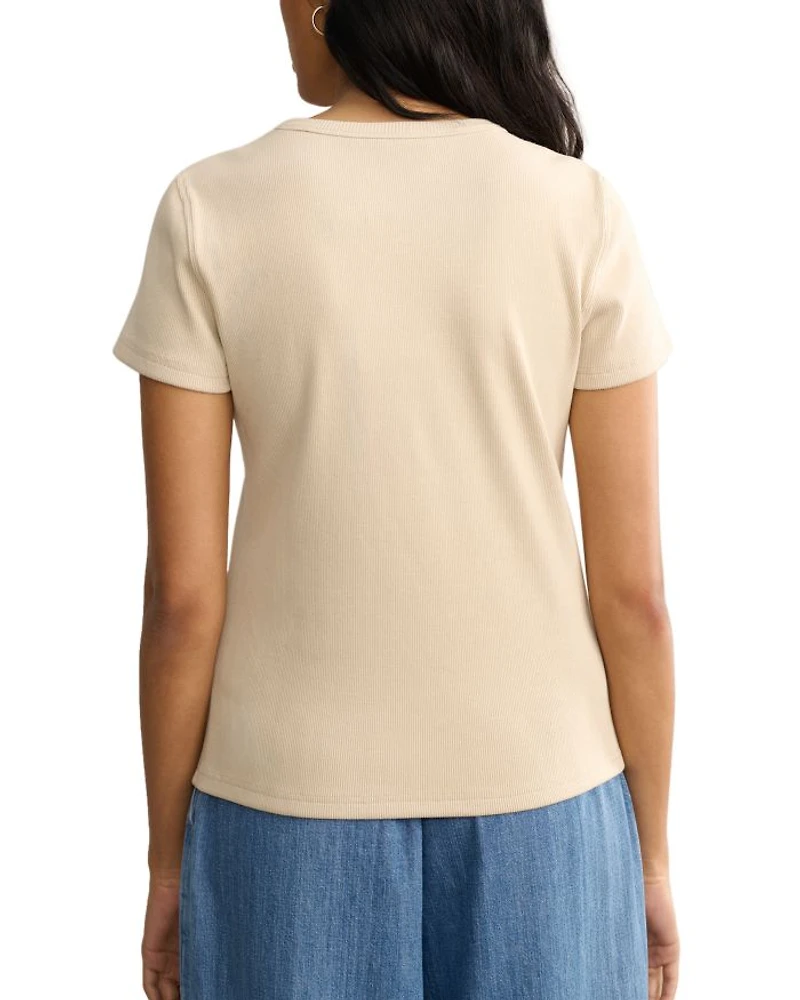 Ribbed Crewneck Tee