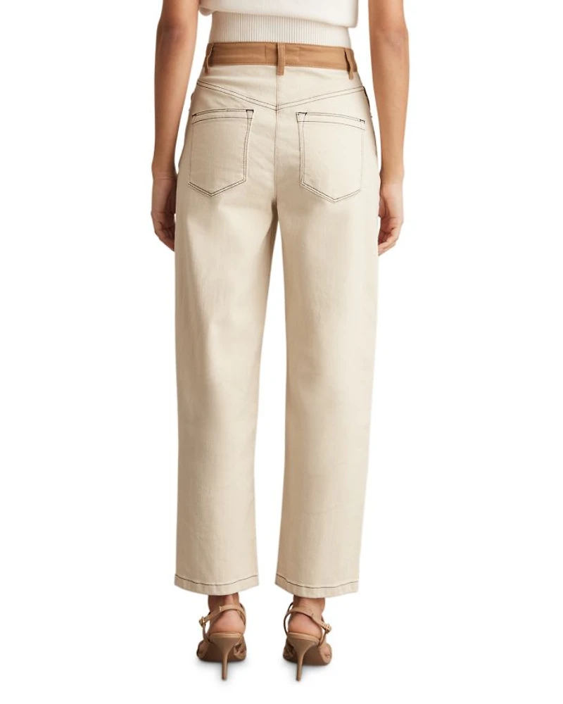 Maddie Twisted Seam Jeans Ecru