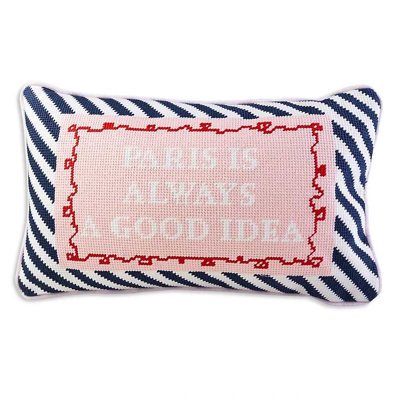 Furbish Studio Paris Needlepoint Decorative Pillow