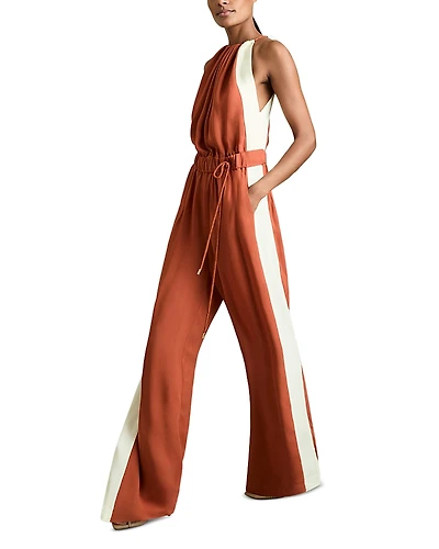 Reiss Side Stripe Rope Tie Jumpsuit