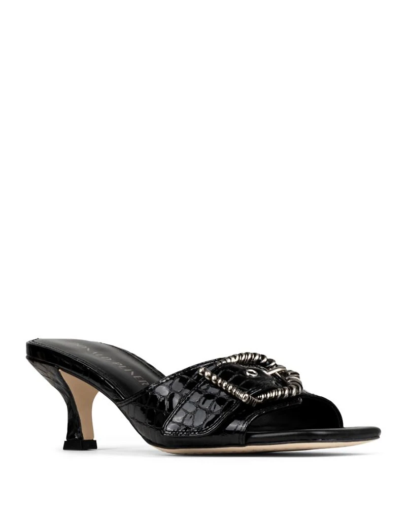 Women's Buckle Mule Slide Sandals