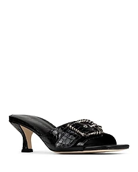 Women's Buckle Mule Slide Sandals