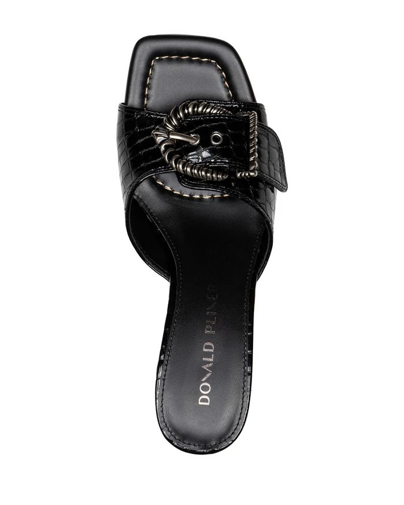 Women's Buckle Mule Slide Sandals