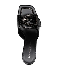 Women's Buckle Mule Slide Sandals