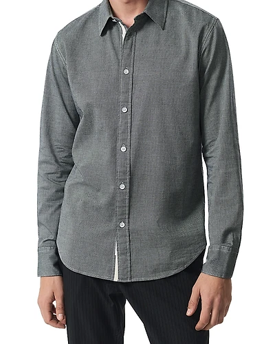 rag & bone Tomlin Stretch Dobby Button Front Shirt