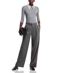Embellished Collar Top