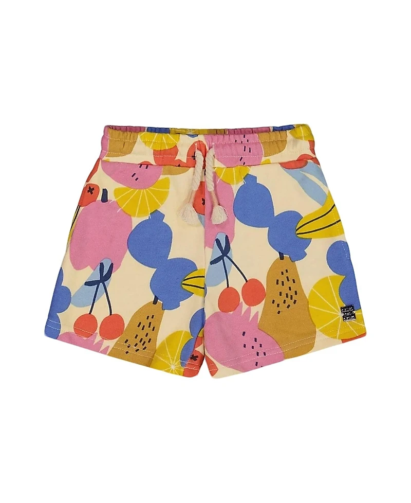 Deux par Deux Girls' Printed French Terry Short