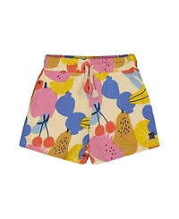 Deux par Deux Girls' Printed French Terry Short