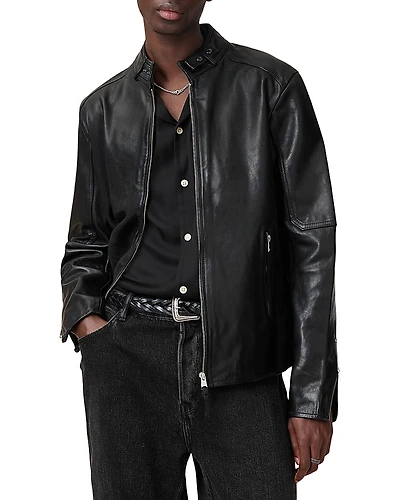 Allsaints Cora Slim Fit Zip Front Jacket