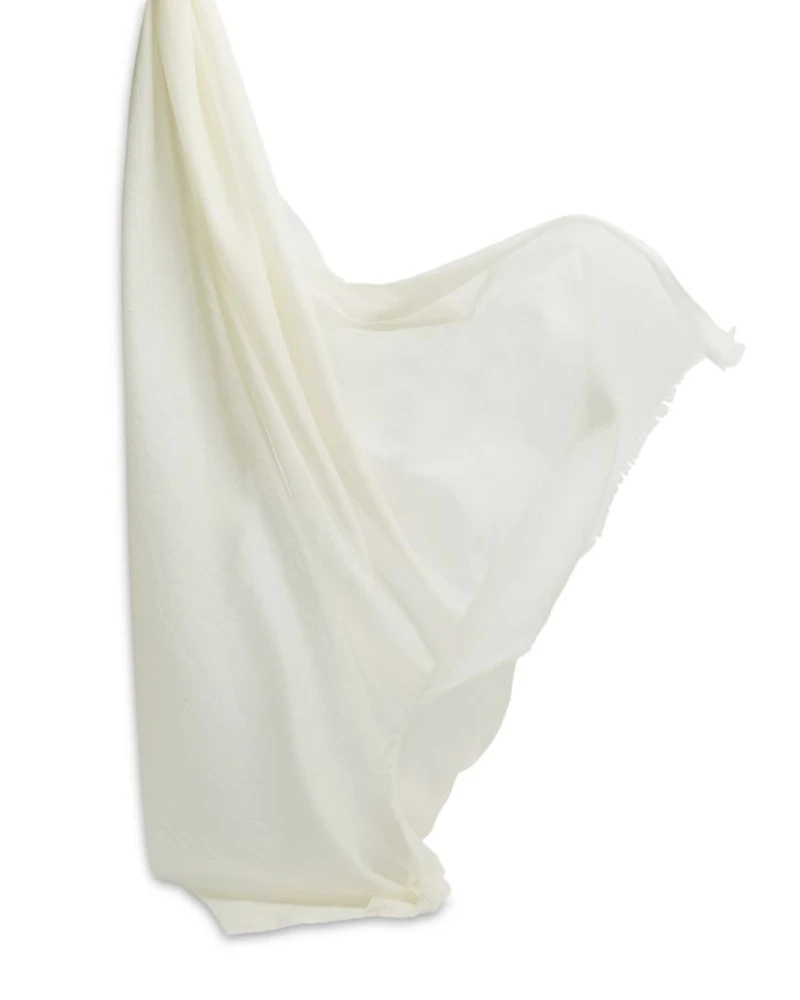 Heidi Plain Wool & Cashmere Lightweight Scarf