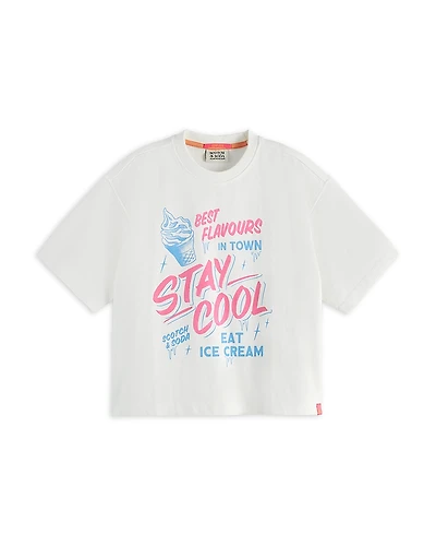Scotch & Soda Girls' Stay Cool Loose Fit Tee - Little Kid, Big Kid