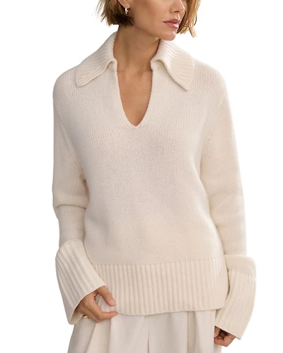 Phoebe Cashmere Polo Sweater