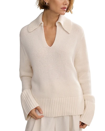 Jenni Kayne Phoebe Cashmere Polo Sweater
