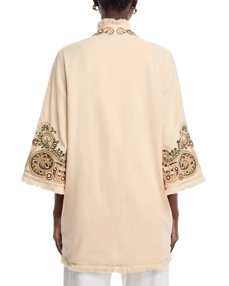Paisley Embroidered Tunic Jacket