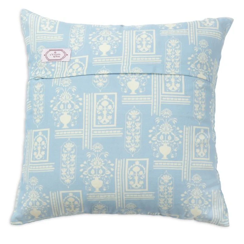 Aqua Marine Jharoka Reversible Cushion, 20" x 20"