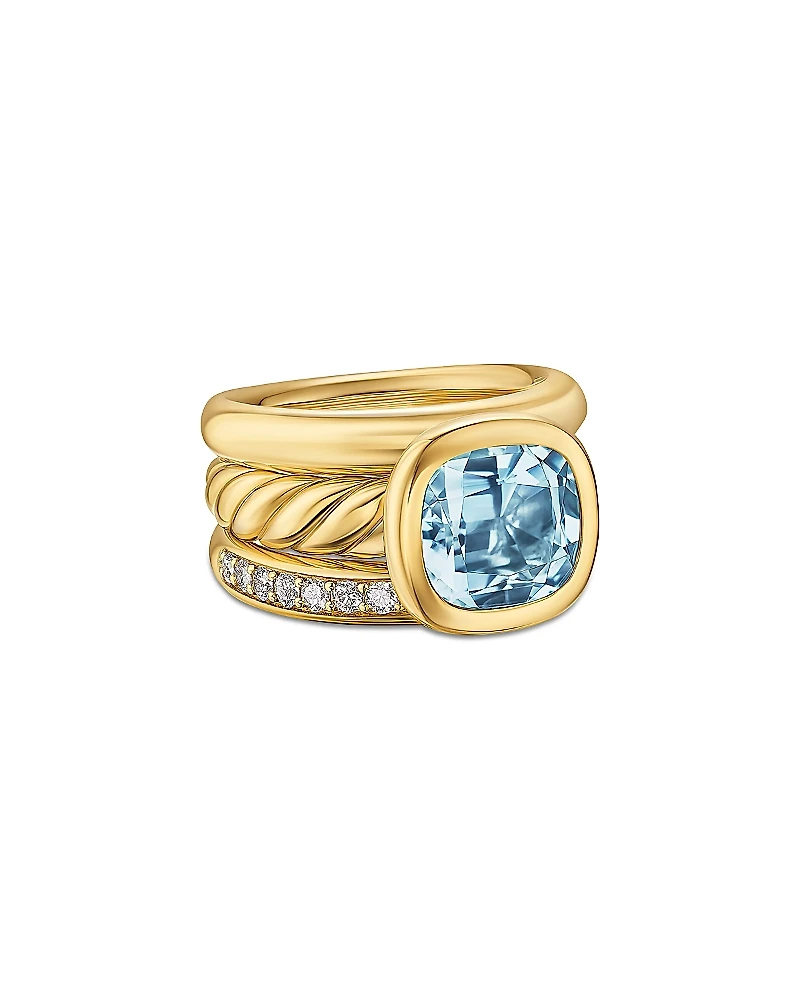 Dy Mercer Three Row Stone Ring
