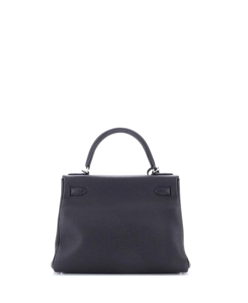 Kelly 28 Handbag Togo with Palladium Hardware