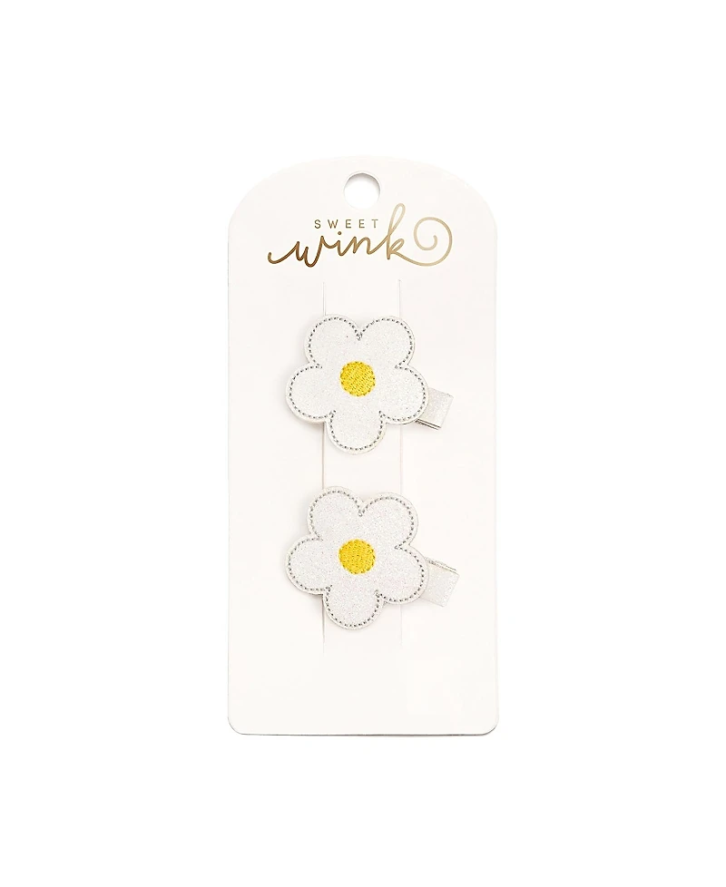 Sweet Wink Girls' Daisy Flower Clip Set - Little Kid, Big Kid