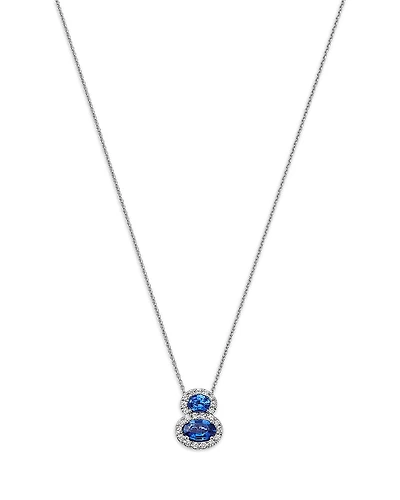 Bloomingdale's Fine Collection Sapphire & Diamond Pendant Necklace