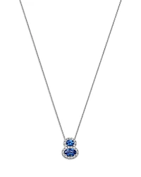 Bloomingdale's Fine Collection Sapphire & Diamond Pendant Necklace