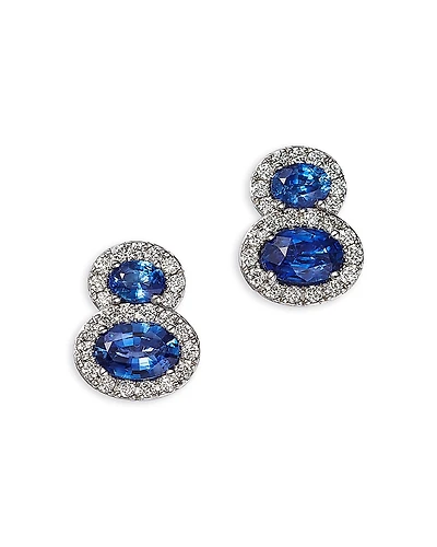 Bloomingdale's Fine Collection Sapphire & Diamond Drop Earrings