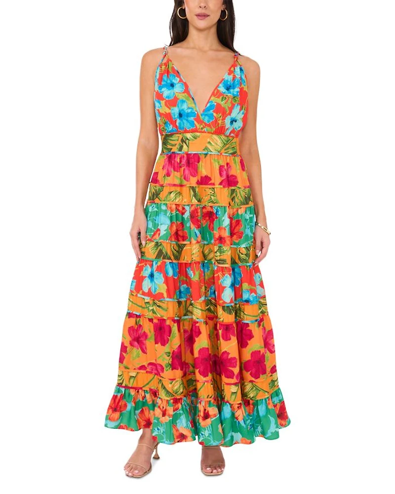 Printed Tiered Maxi Dress