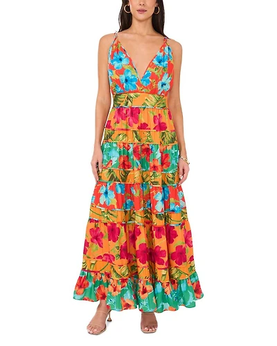 Printed Tiered Maxi Dress
