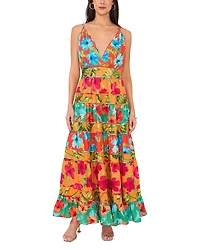 Vince Camuto Printed Tiered Maxi Dress