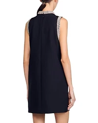 Short Dress with Rhinestone Trim