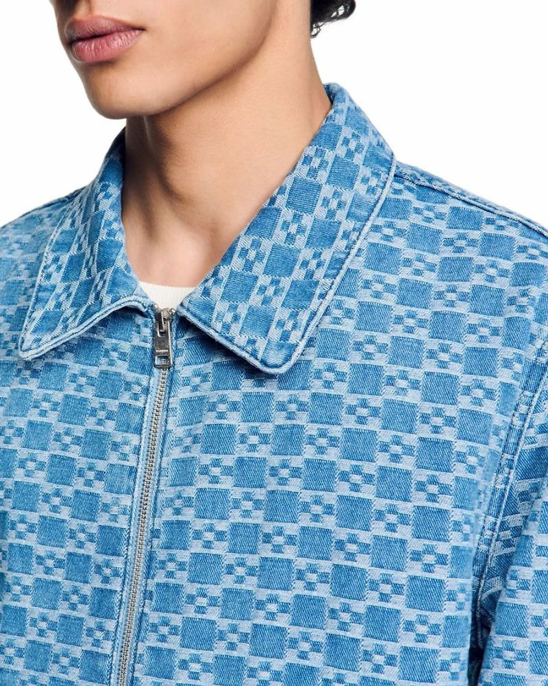 Square Cross Denim Jacket