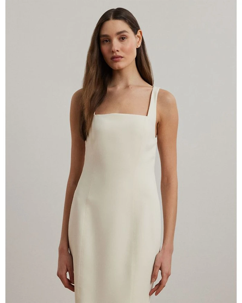 Stretch Crepe Sleeveless Cocktail Dress
