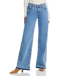 Re/Done Mid Rise Wide Leg Jeans