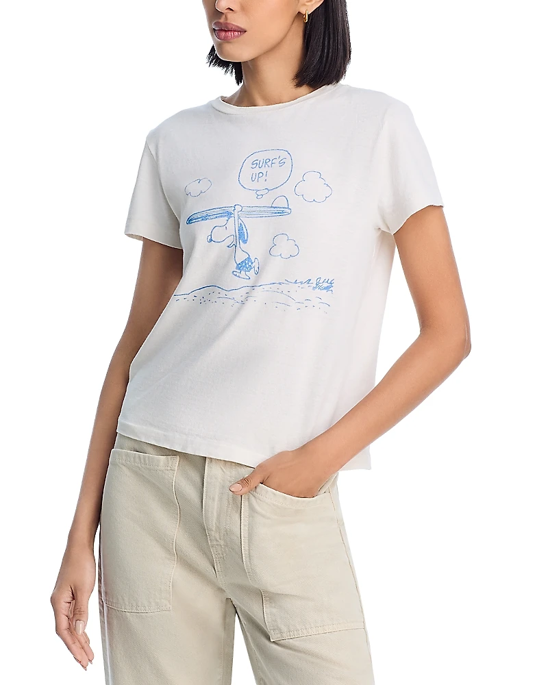 Re/Done Snoopy Surfs Classic Tee