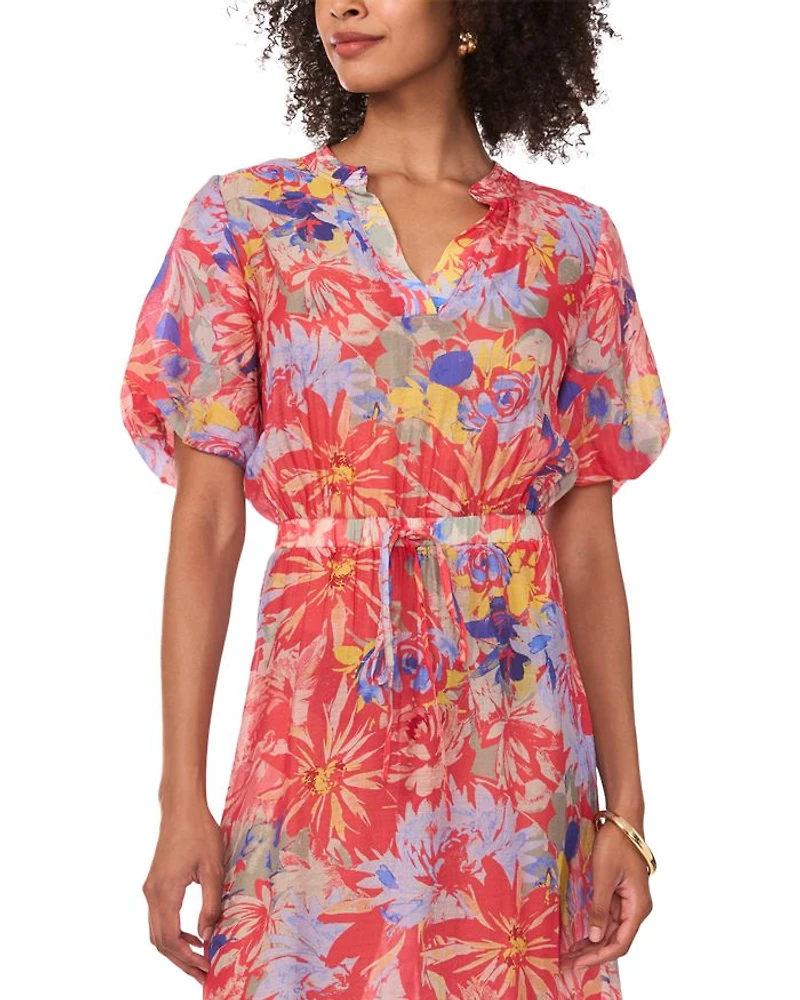 Puff Sleeve Maxi Dress