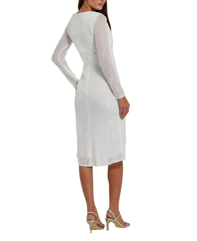 Long Sleeve Sequined Midi Dress