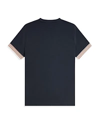 Short Sleeve Striped-Cuff Tee