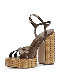 Women's Keefa Straw High Heel Platform Sandals
