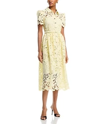 Self-Portrait Lace Collared Midi Dress