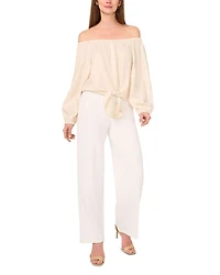 Off The Shoulder Tie Hem Top